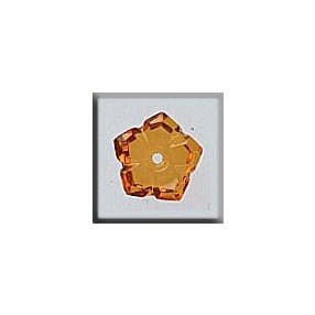 mh-12010 Glass Treasures 5 Petal Dim Flower-Topaz