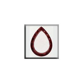 mh-12019 Glass Treasures Open Faceted Teardrop-Ruby