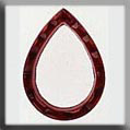 mh-12019 Glass Treasures Open Faceted Teardrop-Ruby