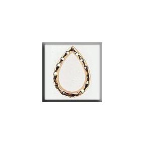 mh-12021 Glass Treasures Open Faceted Teardrop-Gold