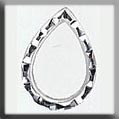 mh-12022 Glass Treasures Open Faceted Teardrop-Silver