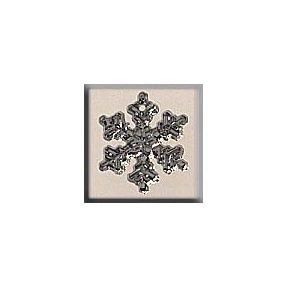 mh-12035 Glass Treasures Small Snowflake-Crystal Bright