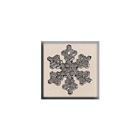 mh-12037 Glass Treasures Medium Snowflake-Crystal Bright