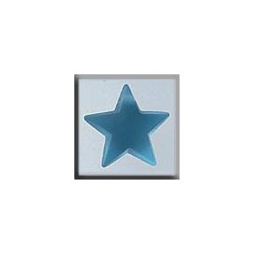 mh-12048 Glass Treasures Large Domed Star-Matte Aqua