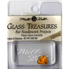 mh-12062 Glass Treasures Flat Bell Flower-Light Topaz