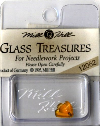 mh-12062 Glass Treasures Flat Bell Flower-Light Topaz