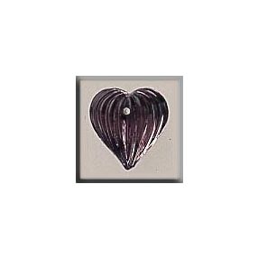 mh-12068 Glass Treasures Medium Fluted Heart-Amethyst
