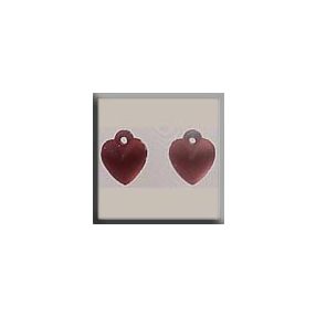 mh-12073 Glass Treasures Very Sm Dmd Hrt-Matte Comp Rose