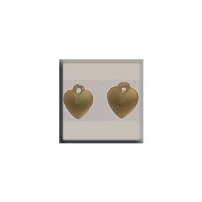 mh-12075 Glass Treasures Very Small Dmd Heart-Matte Gold