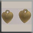 mh-12075 Glass Treasures Very Small Dmd Heart-Matte Gold