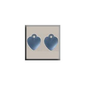 mh-12076 Glass Treasures Very Sm Dmd Hrt-Matte Lt Sapphir