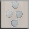 mh-12084 Glass Treasures Small Channeled Heart-Matte Opal