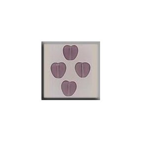 mh-12085 Glass Treasures Small Chnld Heart-Matte Amethyst