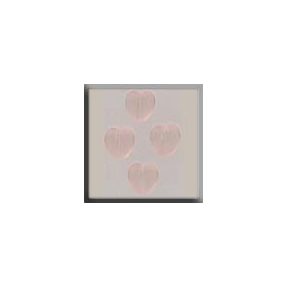 mh-12086 Glass Treasures Small Channeled Heart-Matte Rosa