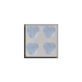 mh-12089 Glass Treasures Medium Chnld Heart-Matte Sapphir