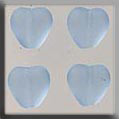 mh-12089 Glass Treasures Medium Chnld Heart-Matte Sapphir