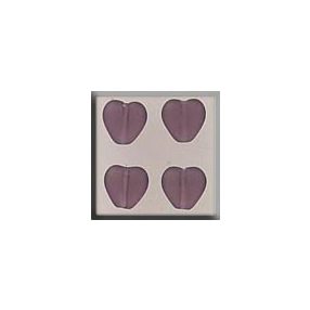 mh-12091 Glass Treasures Medium Chnld Heart-Matte Amethys