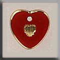 mh-12093 Glass Treasures Small Engraved Heart Red-Gold -