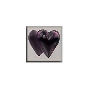 mh-12096 Glass Treasures Doubled Heart-Amethyst