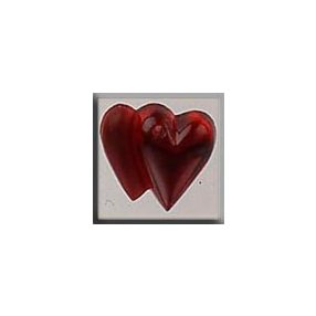 mh-12097 Glass Treasures Doubled Heart-Ruby