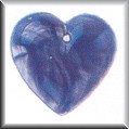 mh-12098 Glass Treasures Vertical Stripped Heart-Blue