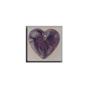 mh-12099 Glass Treasures Medium Quartz Heart-Purple