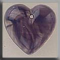 mh-12099 Glass Treasures Medium Quartz Heart-Purple