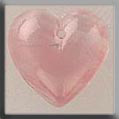 mh-12100 Glass Treasures Medium Quartz Heart-Pink