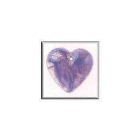 mh-12101 Glass Treasures Large Quartz Heart-Purple