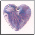 mh-12101 Glass Treasures Large Quartz Heart-Purple