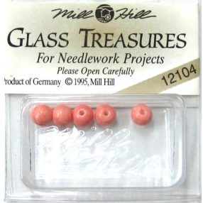 mh-12104 Glass Treasures Brick Round Beads