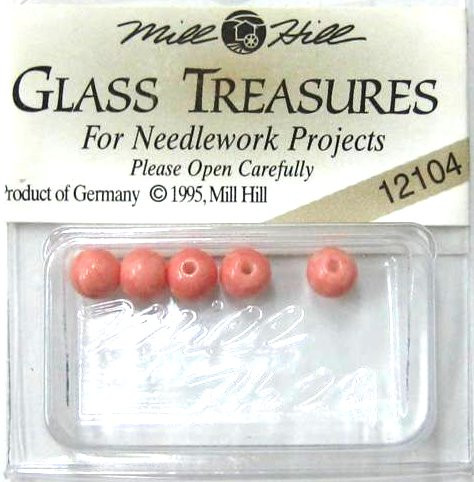 mh-12104 Glass Treasures Brick Round Beads