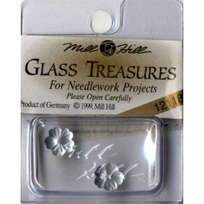 mh-12118 Glass Treasures Petite Flower-Matte Silver