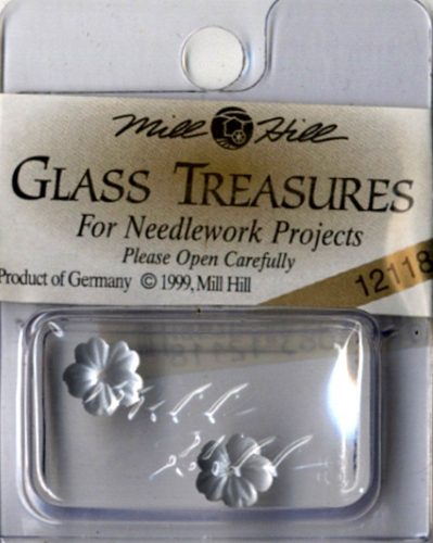 mh-12118 Glass Treasures Petite Flower-Matte Silver