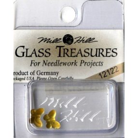 mh-12122 Glass Treasures Butterfly-Light Matte Topaz