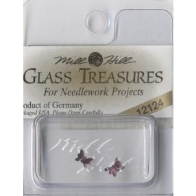 mh-12124 Glass Treasures Pet.Butterfly-M.Lght. Amethyst