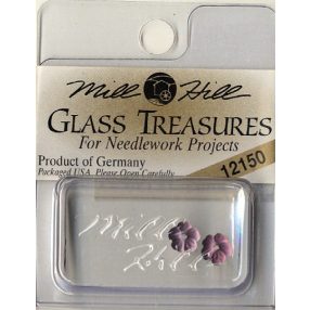 mh-12150 Glass Treasures Very Pet.Flower-M.Md.Amethyst