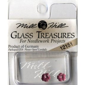 mh-12151 Glass Treasures Very Pet. Flower-M.Lght. Rose