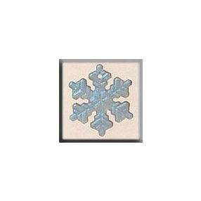 mh-12162 Glass Treasures Med. Snowflake-Matte Crystal