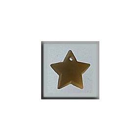 mh-12167 Glass Treasures Med. Star-Matte Light Topaz