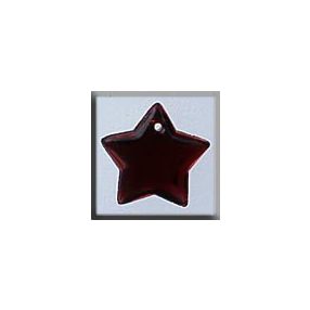 mh-12175 Glass Treasures Large Flat Star-Red Bright