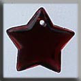 mh-12175 Glass Treasures Large Flat Star-Red Bright