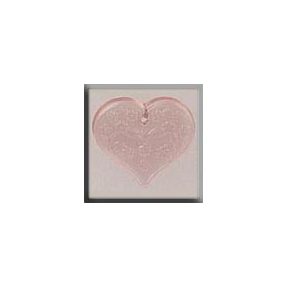 mh-12182 Glass Treasures Med. Floral Emb. Heart-Pale Rose