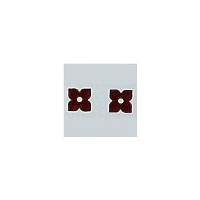 mh-12188 Glass Treasures 4 Petal Flower-Matte Ruby