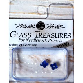 mh-12189 Glass Treasures 4 Petal Flower-Matte Sapphire