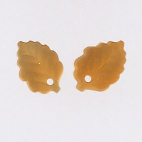 mh-12203 Glass Treasures Med. Leaf-Matte Topaz