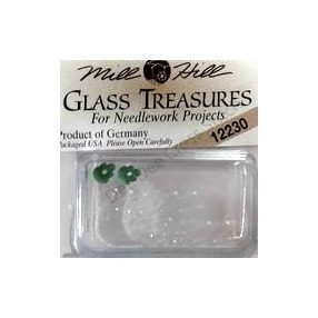 mh-12230 Glass Treasures Petite Leaves-Matte Dark Green