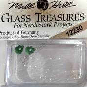 mh-12230 Glass Treasures Petite Leaves-Matte Dark Green