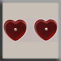 mh-12239 Glass Treasures Petite Flat Heart-Matte Ruby