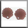 mh-12244 Glass Treasures Scalloped Shell 8mm Mt Dk Rosa